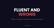 Fluent and wrong: when clinical software sounds sure