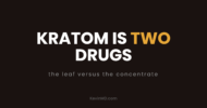 Kratom is two drugs: the leaf versus the concentrate